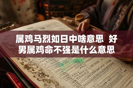 属鸡马烈如日中啥意思  好男属鸡命不强是什么意思
