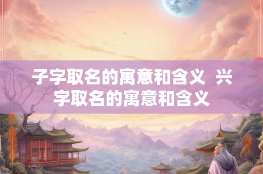子字取名的寓意和含义  兴字取名的寓意和含义