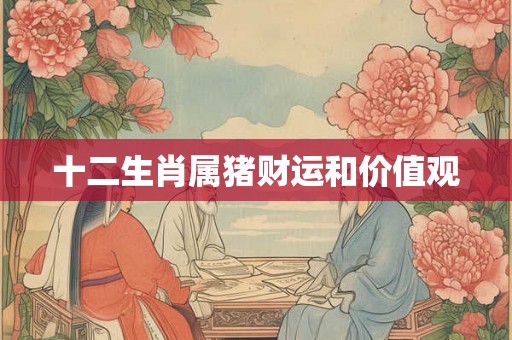 十二生肖属猪财运和价值观