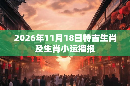 2026年11月18日特吉生肖及生肖小运播报 2026年11月18日特吉生肖及生肖小运播报