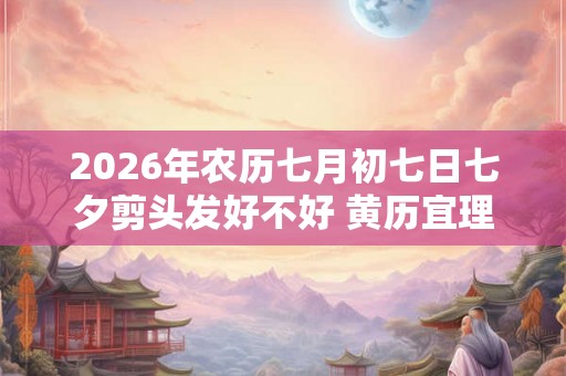 2026年农历七月初七日七夕剪头发好不好 黄历宜理发吗