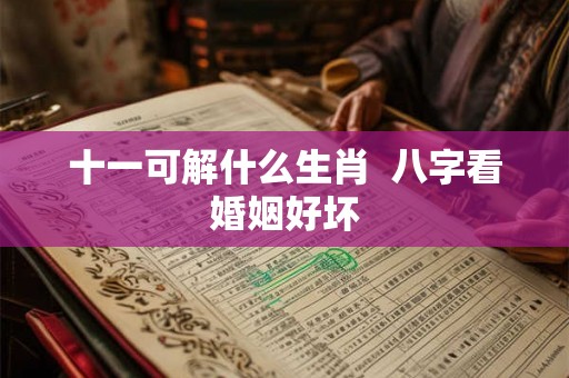 十一可解什么生肖  八字看婚姻好坏