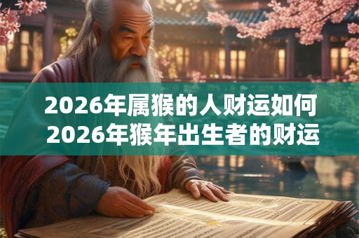 2026年属猴的人财运如何 2026年猴年出生者的财运如何 2026年属猴的人财运如何 2026年猴年出生者的财运如何