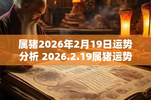 属猪2026年2月19日运势分析 2026.2.19属猪运势分析 属猪2026年2月19日运势分析 2026.2.19属猪运势分析