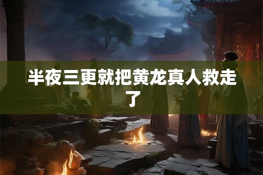 半夜三更就把黄龙真人救走了