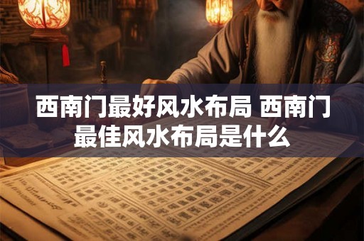 西南门最好风水布局 西南门最佳风水布局是什么