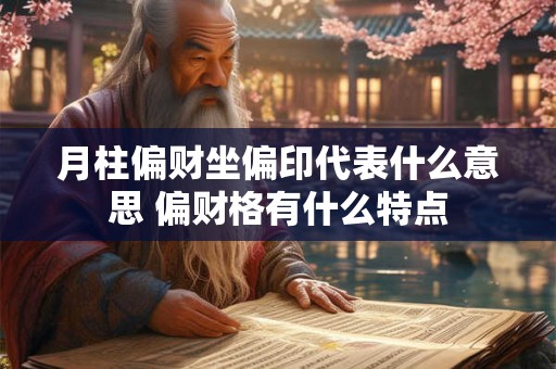 月柱偏财坐偏印代表什么意思 偏财格有什么特点 月柱偏财坐偏印代表什么意思 偏财格有什么特点