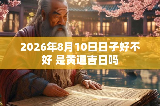 2026年8月10日日子好不好 是黄道吉日吗