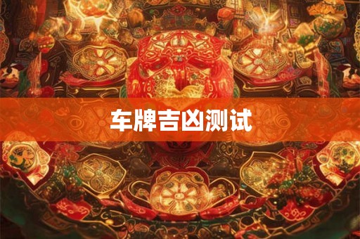 车牌吉凶测试