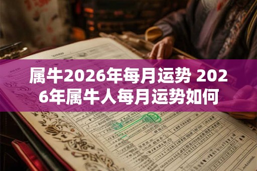 属牛2026年每月运势 2026年属牛人每月运势如何