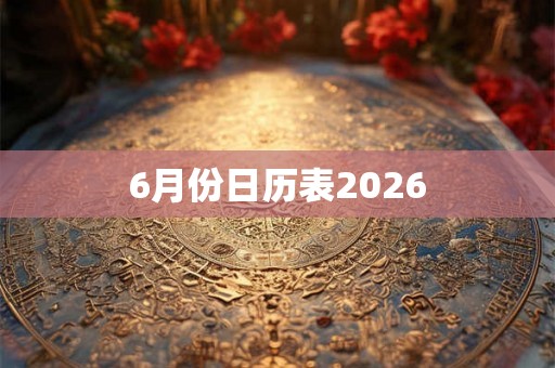 6月份日历表2026 6月份日历表2026