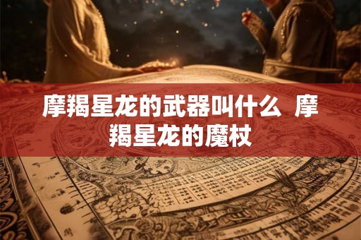 摩羯星龙的武器叫什么 摩羯星龙的魔杖 摩羯星龙的武器叫什么 摩羯星龙的魔杖