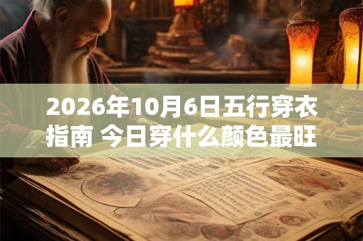 2026年10月6日五行穿衣指南 今日穿什么颜色最旺运 2026年10月6日五行穿衣指南 今日穿什么颜色最旺运