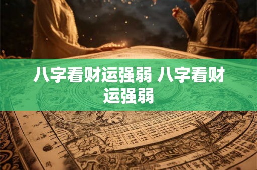 八字看财运强弱 八字看财运强弱 八字看财运强弱 八字看财运强弱