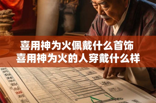 喜用神为火佩戴什么首饰 喜用神为火的人穿戴什么样的首饰比较吉祥