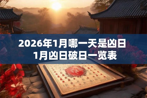 2026年1月哪一天是凶日 1月凶日破日一览表 2026年1月哪一天是凶日 1月凶日破日一览表