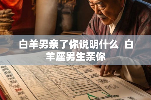 白羊男亲了你说明什么  白羊座男生亲你