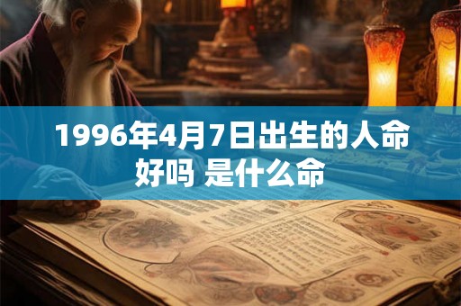 1996年4月7日出生的人命好吗 是什么命 1996年4月7日出生的人命好吗 是什么命