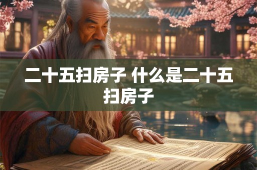二十五扫房子 什么是二十五扫房子