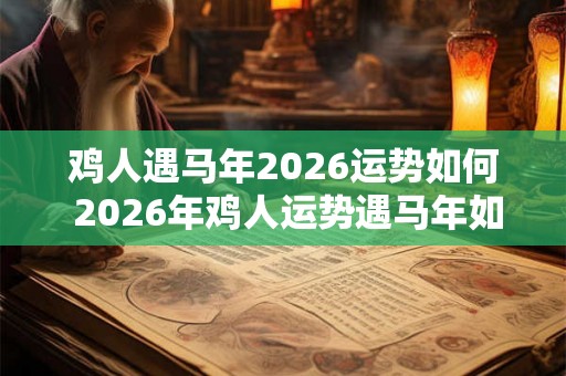 鸡人遇马年2026运势如何 2026年鸡人运势遇马年如何