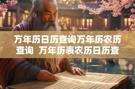 万年历日历查询万年历农历查询  万年历表农历日历查询