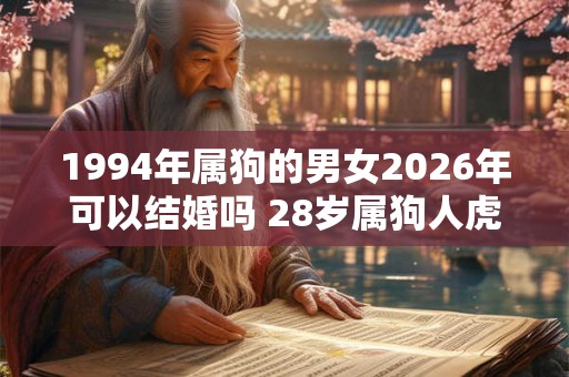 1994年属狗的男女2026年可以结婚吗 28岁属狗人虎年结婚要注意什么