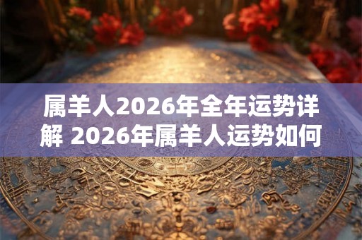 属羊人2026年全年运势详解 2026年属羊人运势如何