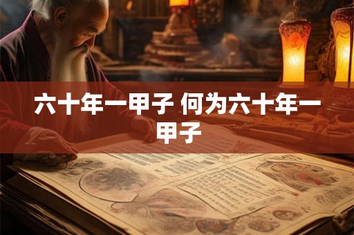 六十年一甲子 何为六十年一甲子