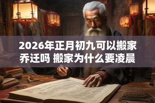 2026年正月初九可以搬家乔迁吗 搬家为什么要凌晨搬家