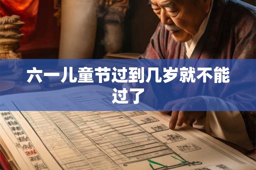 六一儿童节过到几岁就不能过了