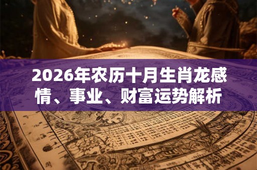 2026年农历十月生肖龙感情、事业、财富运势解析