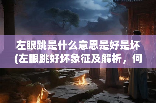 左眼跳是什么意思是好是坏(左眼跳好坏象征及解析，何含义？)