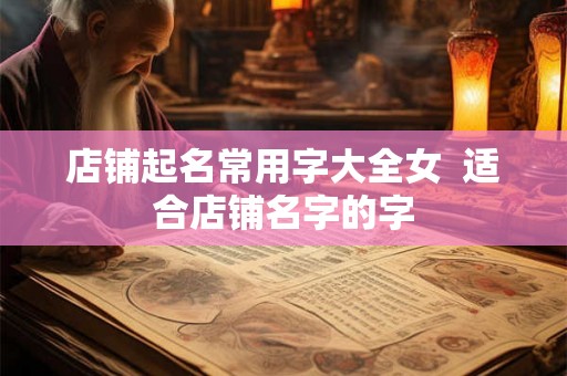 店铺起名常用字大全女  适合店铺名字的字