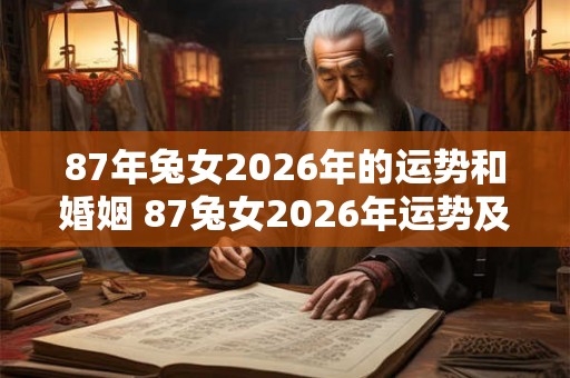 87年兔女2026年的运势和婚姻 87兔女2026年运势及姻缘如何