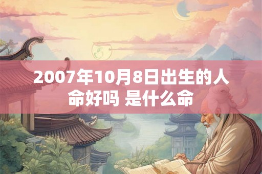 2007年10月8日出生的人命好吗 是什么命