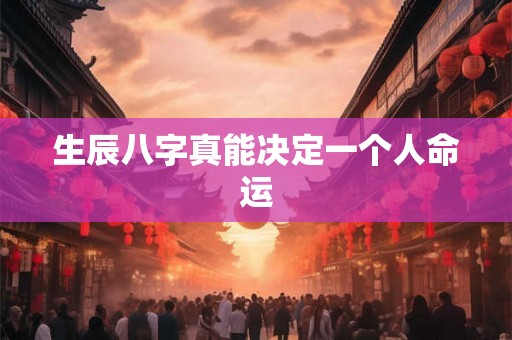 生辰八字真能决定一个人命运 生辰八字真能决定一个人命运