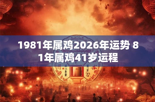 1981年属鸡2026年运势 81年属鸡41岁运程 1981年属鸡2026年运势 81年属鸡41岁运程
