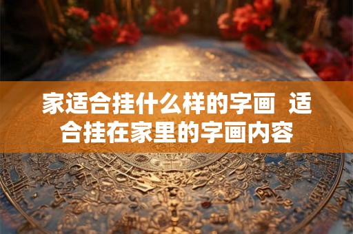家适合挂什么样的字画  适合挂在家里的字画内容
