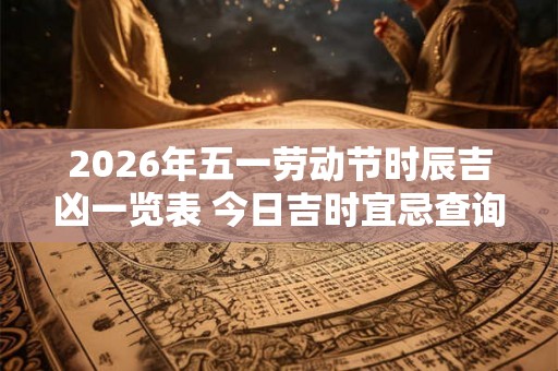 2026年五一劳动节时辰吉凶一览表 今日吉时宜忌查询