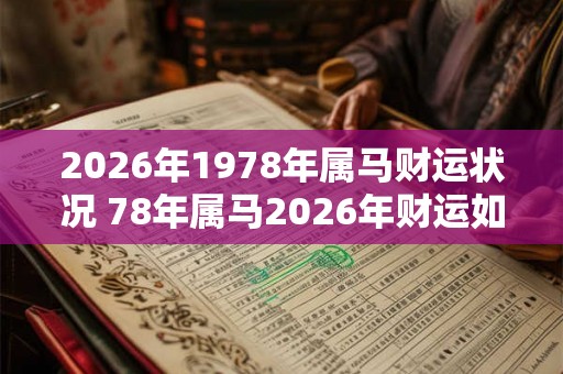 2026年1978年属马财运状况 78年属马2026年财运如何