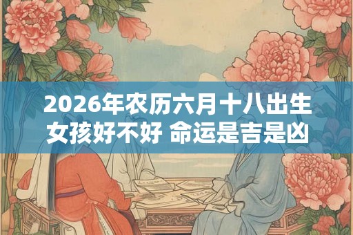 2026年农历六月十八出生女孩好不好 命运是吉是凶