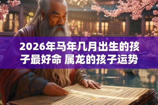 2026年马年几月出生的孩子最好命 属龙的孩子运势如何