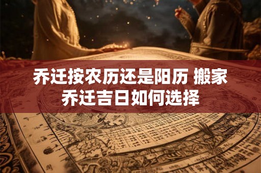 乔迁按农历还是阳历 搬家乔迁吉日如何选择