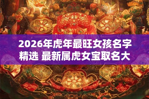 2026年虎年最旺女孩名字精选 最新属虎女宝取名大全2026