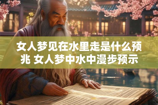 女人梦见在水里走是什么预兆 女人梦中水中漫步预示什么 女人梦见在水里走是什么预兆 女人梦中水中漫步预示什么