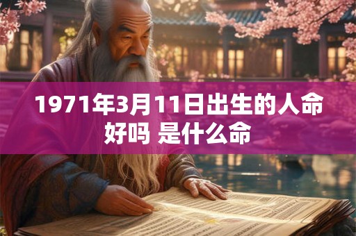 1971年3月11日出生的人命好吗 是什么命 1971年3月11日出生的人命好吗 是什么命