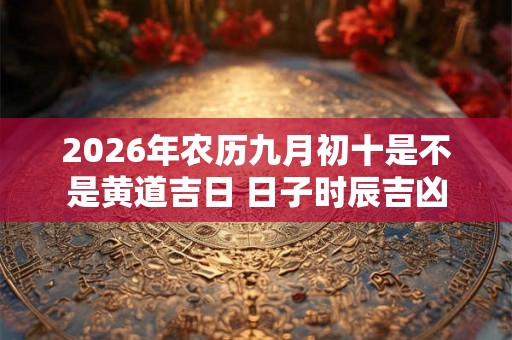2026年农历九月初十是不是黄道吉日 日子时辰吉凶