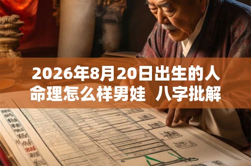 2026年8月20日出生的人命理怎么样男娃 八字批解 2026年8月20日出生的人命理怎么样男娃 八字批解