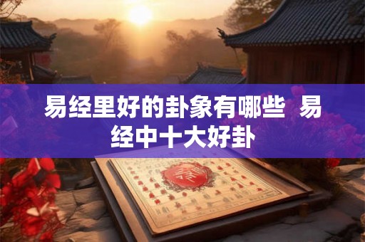 易经里好的卦象有哪些  易经中十大好卦