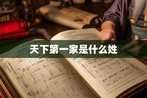 天下第一家是什么姓
